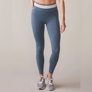 NWT Thrive Societe High-Waist Nautical Blue ENDURE BANDED 7/8 LEGGING